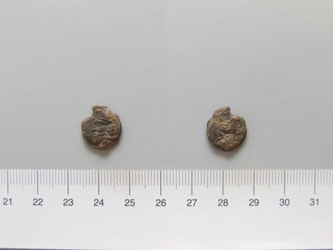 Coin of Osroes I , King of Parthia, from Seleucia ad Tigrim, Yale University Art Gallery, inv. 1938.6000.2033