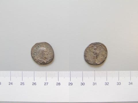 Denarius of Maximinus I, Emperor of Rome, from Rome, Yale University Art Gallery, inv. 1938.6000.596