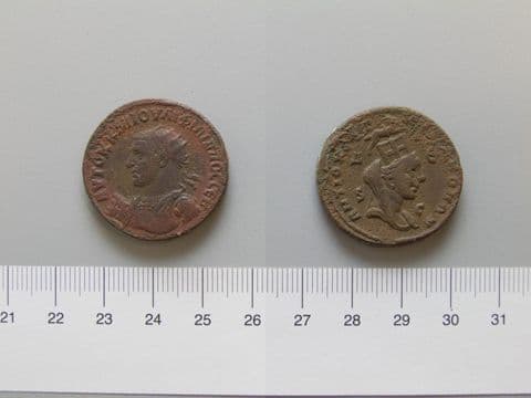 Dupondius of Philip I, Emperior of Rome, from Antioch, Yale University Art Gallery, inv. 1938.6000.856
