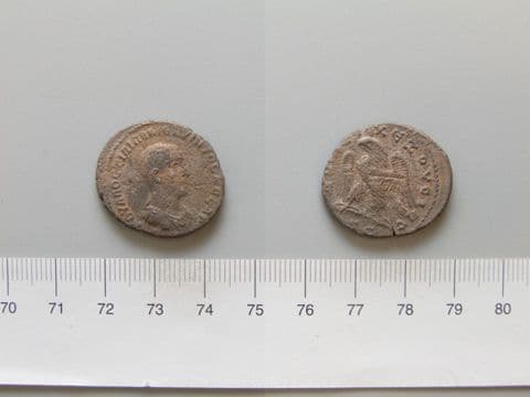 Tetradrachm of Trajan Decius, Emperor of Rome, from Antioch, Yale University Art Gallery, inv. 1938.6000.774