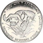 1500 Francs / 1 Africa (Buffalo and Keeper Bird; IDAO coinage) - Benin (1975-date)