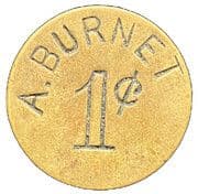 1 Cent - A. Burnet - Danish West Indies (1730-1917)