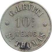 10 Cents - G. Leviti (St. Thomas) - Danish West Indies (1730-1917)