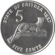 5 Cents 0.05 ERN = JPY 0.52