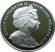 1 Crown - Elizabeth II (Winston Churchill; Silver Proof Issue) - Falkland Islands