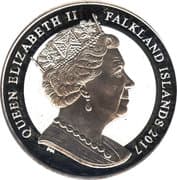 1 Crown - Elizabeth II (Britannia with legend) - Falkland Islands