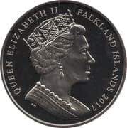 1 Crown - Elizabeth II (35th Anniversary of Liberation) - Falkland Islands