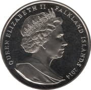 1 Crown - Elizabeth II (Cross of Sacrifice) - Falkland Islands