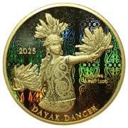 Bullion - Dayak Dancer (Gold Plated Hologram) - Indonesia (1949-date)