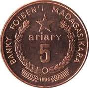 5 Ariary 5 MGF = JPY 0.19