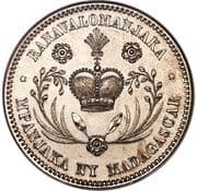 5 Francs - Ranavalona III (Small lettering) - Madagascar