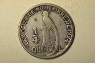 Guatemala; Silver 1/4 Quetzal 1946