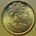 Guatemala Silver 5 Centavos 1964 BU