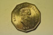 Colombia; Peso 1967 Simon Bolivar UNC