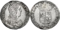 Principality of Orange, Guillaume-Henri de Nassau, 1/12 Ecu, 1666, Orange