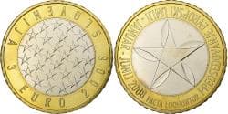 Slovenia, 3 Euro, Presidency EU, 2008, Utrecht, Bi-Metallic,