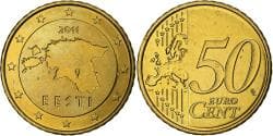 Estonia, 50 Centimes, 2011, Vantaa, Nordic gold,