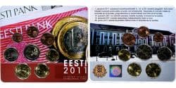 Estonia, Set 1 ct. - 2 Euro, Coin card.FDC, 2011, Tallinn,