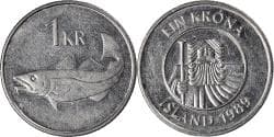 Coin, Iceland, Krona, 1989