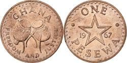 Ghana, Pesewa, 1967, Bronze, , KM:13
