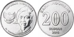 Indonesia, 200 Rupiah, 2016, Aluminum,