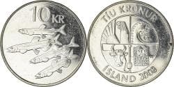 Coin, Iceland, 10 Kronur, 2008