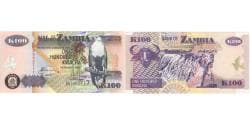 Zambia, 100 Kwacha, UNC(65-70)