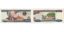Lao, 2000 Kip, 1997, Undated (1997), KM:33a, UNC(63)