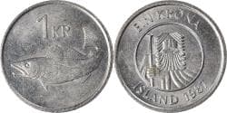 Coin, Iceland, Krona, 1987