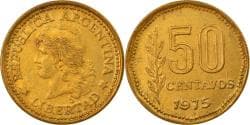 Coin, Argentina, 50 Centavos, 1975, , Aluminum-Bronze, KM:68