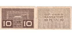 Estonia, 10 Penni, 1919, KM:40b, EF(40-45)