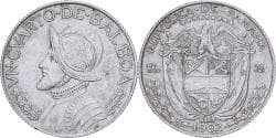 Panama, 1/4 Balboa, 1962, Silver, , KM:11.2