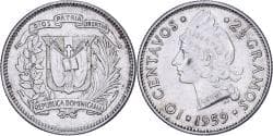 Dominican Republic, 10 Centavos, 1959, Silver, , KM:19