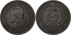 Argentina, Centavo, 1895, Bronze, , KM:32