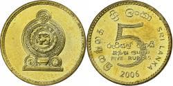 Sri Lanka, 5 Rupees, 2006, Aluminum-Bronze, , KM:156