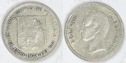 VENEZUELA - Republic, 1924, ¼ Bolívar (25 Centimos), Extra Fine