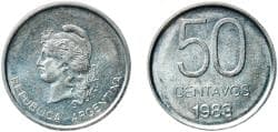 Argentina Federal Republic 1983 50 Centavos Aluminium Buenos Aires Mint (243909000) 1.7g UNC KM 90 CJ 367 Schön 90