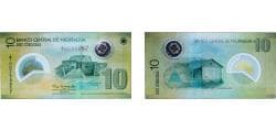 Nicaragua Republic 2007 10 Córdobas Polymer UNC P 201
