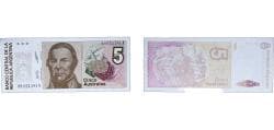 Argentina 1985 - 1991 5 Australes Paper UNC P 324 Bottero 2811 to 2817