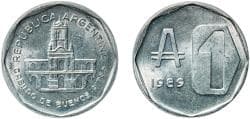 Argentina Federal Republic 1989 1 Austral Aluminium Buenos Aires Mint (57400000) 1.52g UNC KM 100 CJ 380 Schön 100