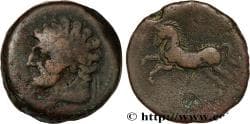 NUMIDIA - KINGDOM OF NUMIDIA - MASINISSA or MICIPSA Cirta, Numidie c. 150 AC. (26,5mm, 18,24g, 12h)