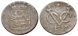 Netherland East Indies, VOC coinage, West Friesland, copper duits 1787.