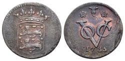 Netherland East Indies, VOC coinage, West Friesland, copper duits 1735