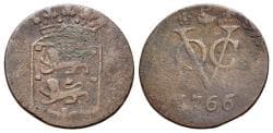 Netherland East Indies, VOC coinage, West Friesland, copper duits 1766.