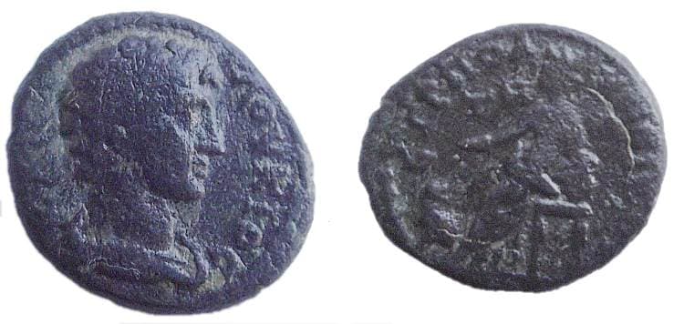 Imhoof KM 2 Lucius Verus as Caesar, AE16 of Temnos, Aeolis