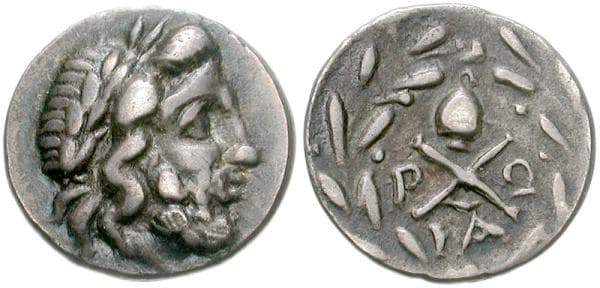 Epidauros Clerk 168 Achaian League, Argolis, Epidauros AR Hemidrachm