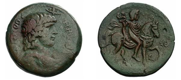 Alexandria Milne 1481 var Antinoos, AE drachm of Alexandria, Egypt