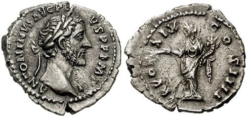 RIC 252 Antoninus Pius Denarius