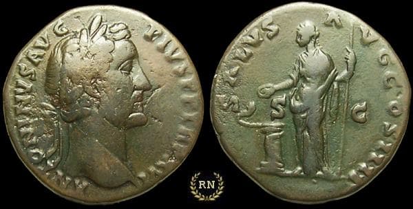 RIC 906 Sear 4216 Antoninus Pius AE Sestertius