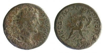Koinon of Macedonia Moushmov 5886 Antoninus Pius, AE26 of the Koinon of Macedonia